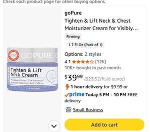 goPure Tighten & Lift Neck Cream - 1.7 fl oz